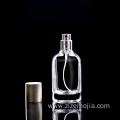 Glass 50ml 100ml perfume bottle with silver cap